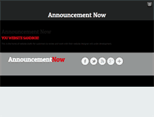 Tablet Screenshot of announcementnow.com